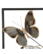 Décoration murale Papillon noir/argenté - 90x31x2.5 cm