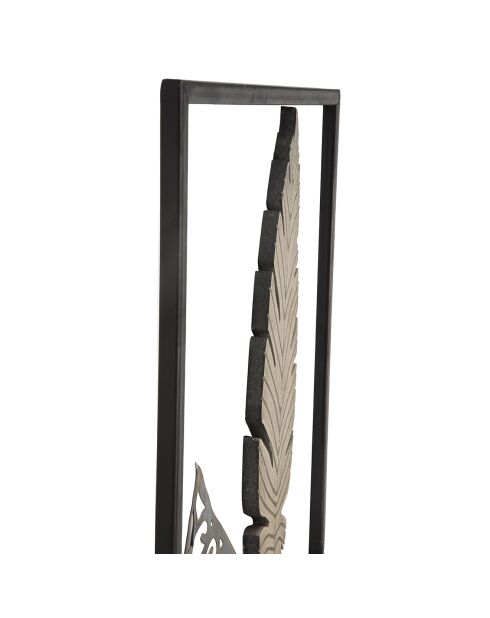 Decoración mural Hoja A oro/plata - 91x30,5x1,9 cm