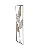 Décoration murale Feuille A doré/argenté - 91x30.5x1.9 cm