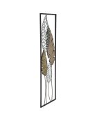 Décoration murale Feuille B doré/argenté - 99.5x30.5x2.5 cm