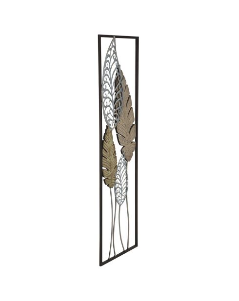 Décoration murale Feuille B doré/argenté - 99.5x30.5x2.5 cm