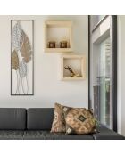 Décoration murale Feuille B doré/argenté - 99.5x30.5x2.5 cm