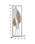 Décoration murale Feuille B doré/argenté - 99.5x30.5x2.5 cm