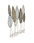Décoration murale Feuille C doré/argenté - 87x75x2.5 cm