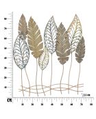 Décoration murale Feuille C doré/argenté - 87x75x2.5 cm