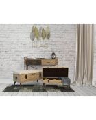 Décoration murale Feuille C doré/argenté - 87x75x2.5 cm