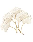 Panneau mural Glam Feuille  doré - 68x79x5 cm