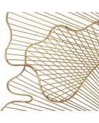 Panneau mural Glam Feuille  doré - 68x79x5 cm