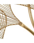 Panneau mural Glam Feuille  doré - 68x79x5 cm