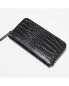 Compagno in pelle Yna nera - 19x11 cm