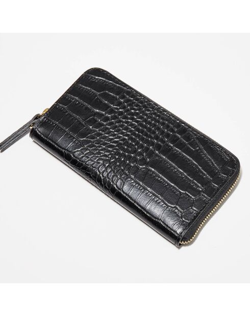 Compagno in pelle Yna nera - 19x11 cm