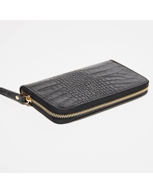 Compagno in pelle Yna nera - 19x11 cm