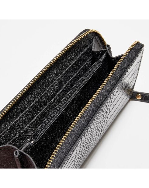 Compagno in pelle Yna nera - 19x11 cm