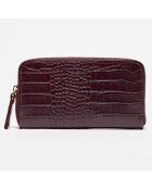 Compagnon en Cuir Yna bordeaux - 19x11 cm