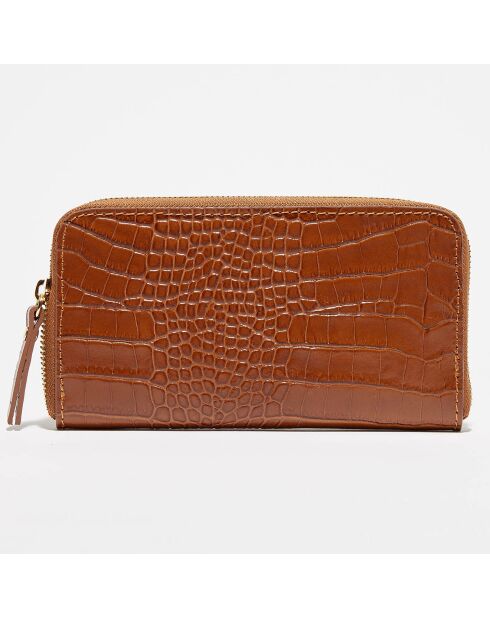 Compagnon en Cuir Yna camel - 19x11 cm