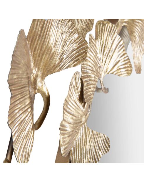 Miroir Feuille Round  doré - 87x87x2.5 cm