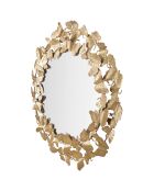 Miroir Feuille Round  doré - 87x87x2.5 cm
