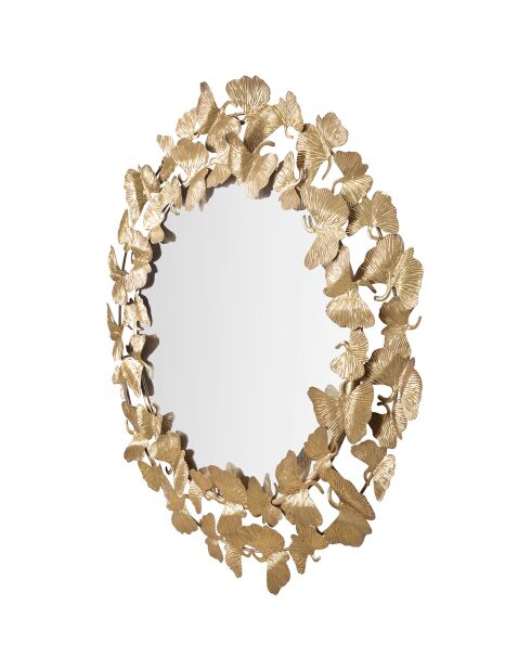 Miroir Feuille Round  doré - 87x87x2.5 cm