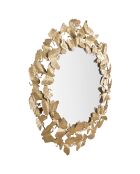 Miroir Feuille Round  doré - 87x87x2.5 cm