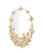 Miroir mural Oval Butterfly  doré - 89.5x59x3 cm