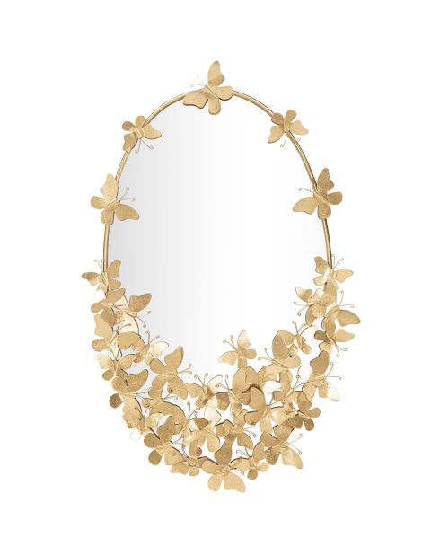 Miroir mural Oval Butterfly  doré - 89.5x59x3 cm