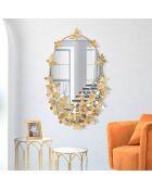 Miroir mural Oval Butterfly  doré - 89.5x59x3 cm