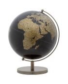 Globe terrestre décoratif noir/doré - 34x25x25 cm