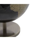 Globe terrestre décoratif noir/doré - 34x25x25 cm
