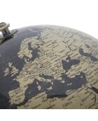 Globe terrestre décoratif noir/doré - 34x25x25 cm