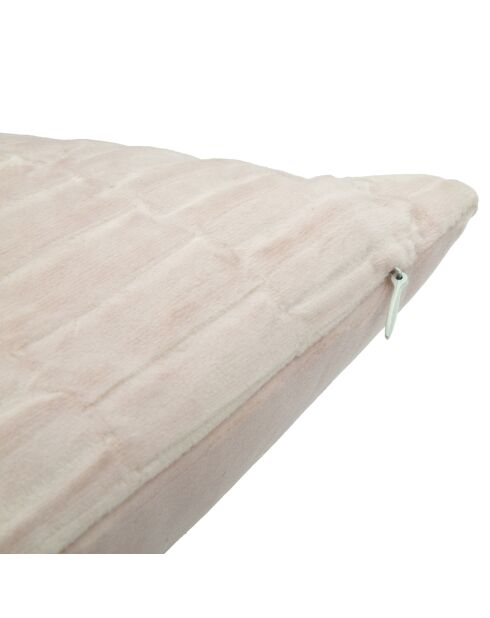 Coussin décoratif Relief rose - 41x41x10 cm