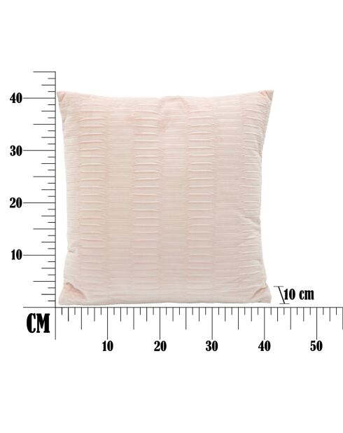 Coussin décoratif Relief rose - 41x41x10 cm