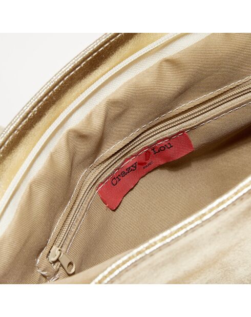 Gold Lana leren schoudertas - 29x20x6 cm