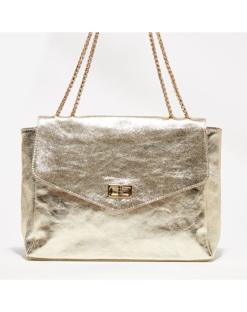 Borsa a tracolla Maku in pelle dorata - 27x20x6,5 cm