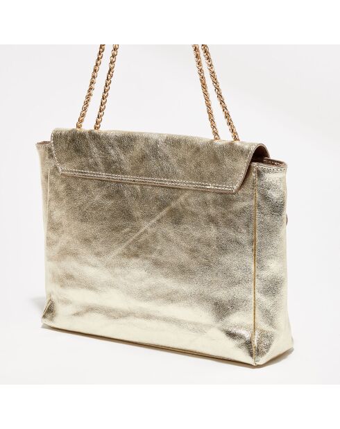 Borsa a tracolla Maku in pelle dorata - 27x20x6,5 cm