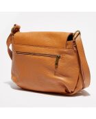 Lana camel leren schoudertas - 29x20x6 cm