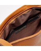 Lana camel leren schoudertas - 29x20x6 cm