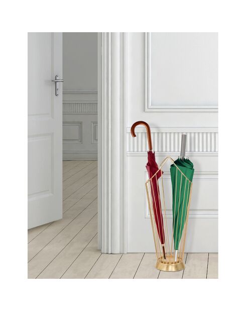 Porte-parapluie Glam doré - 60x25.5x18.5 cm