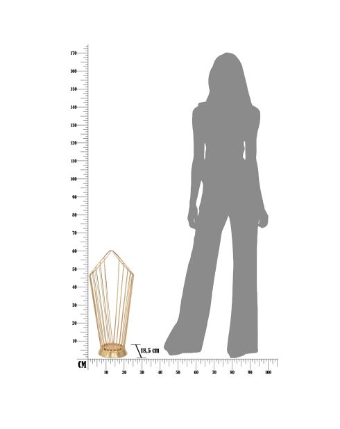 Porte-parapluie Glam doré - 60x25.5x18.5 cm
