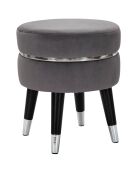 Sgabello Paris grigio/nero/argento - 40,5x35x35 cm