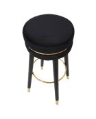 Tabouret de Bar Paris  noir/doré - 74x35x35 cm