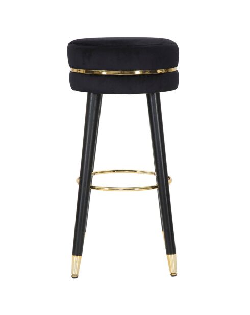 Tabouret de Bar Paris  noir/doré - 74x35x35 cm