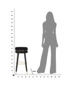 Tabouret de Bar Paris  noir/doré - 74x35x35 cm