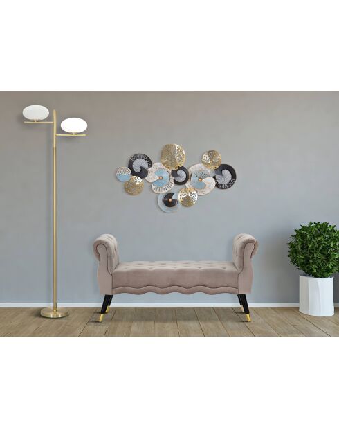 Paris graue Bank - 60x120x40 cm