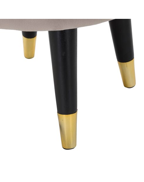 Tabouret Paris gris/doré - 40.5x35x35 cm