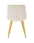 2 Chaises Paris  crème/doré - 79x51x59 cm