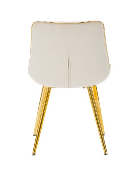 2 Chaises Paris  crème/doré - 79x51x59 cm