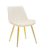 2 Chaises Paris  crème/doré - 79x51x59 cm