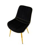 2 sedie Paris nero/oro - 79x51x59 cm
