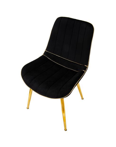 2 sedie Paris nero/oro - 79x51x59 cm