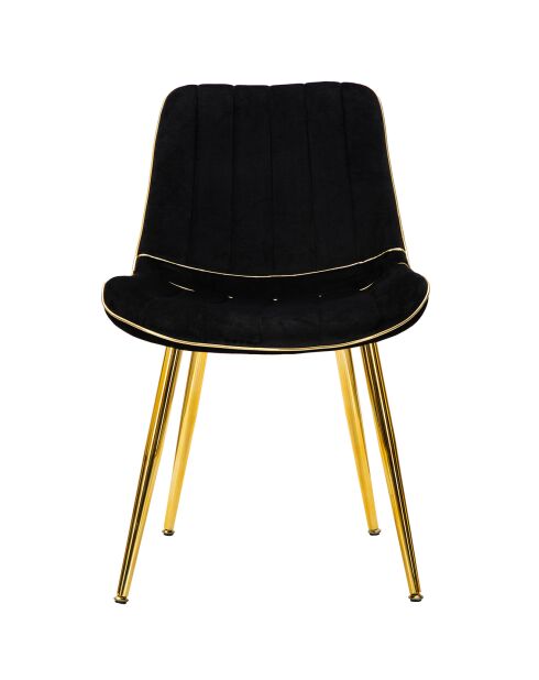 2 sedie Paris nero/oro - 79x51x59 cm